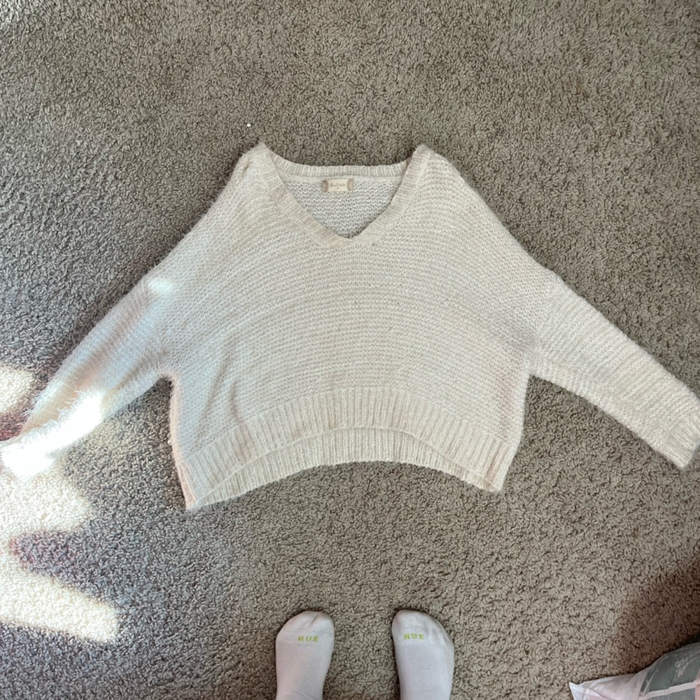 Cream knitted sweater- medium